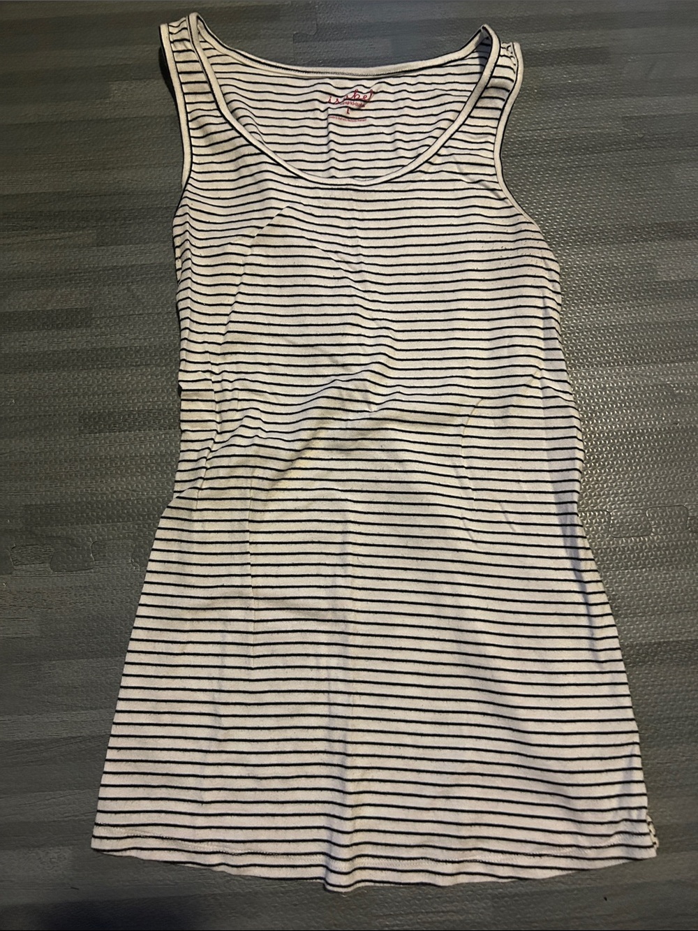 Isabel Maternity by Ingrid & Isabel White and Black Striped Tank Top